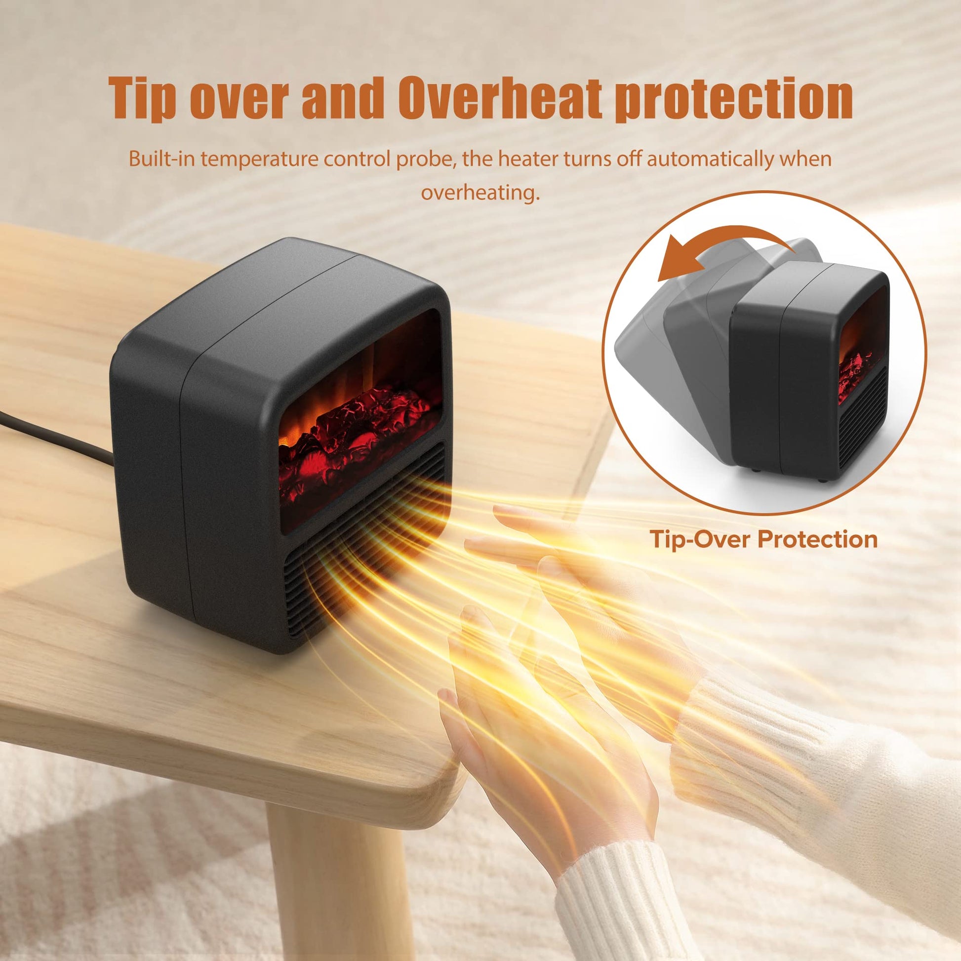 Electric Space Heater For Indoor Use Desktop High-power Fast-heating Small Heater Winter Air Heater - Gadget Galaxy
