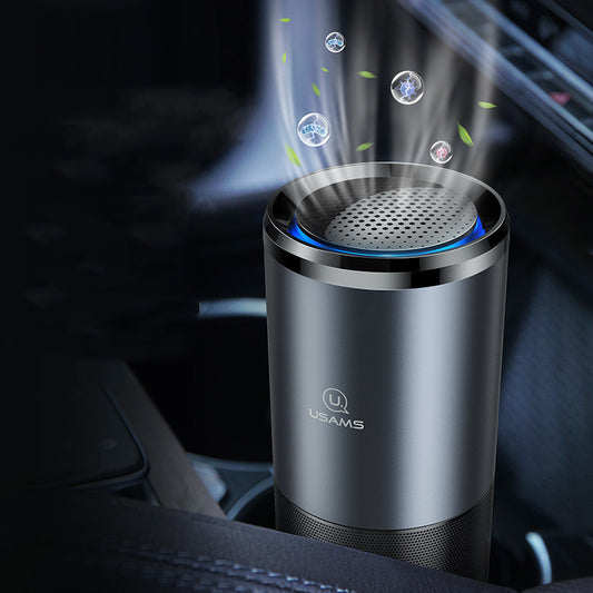 Car Air Purifier Ionizer Negative Ion Aluminum Alloy Car Air Freshener Activated Carbon Formaldehyde Auto Air Clean Accessories - Gadget Galaxy