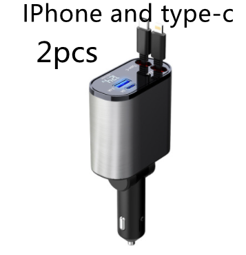 Metal Car Charger 100W Super Fast Charging Car Cigarette Lighter USB And TYPE-C Adapter - Gadget Galaxy