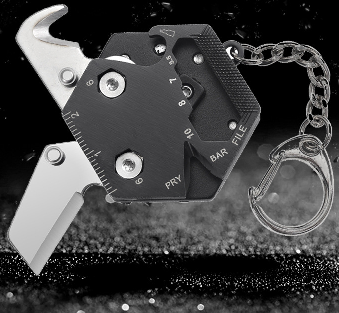 Multifunctional Hexagon Coin Pocket Knife Folding Knife Outdoor Tool - Gadget Galaxy