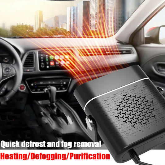 3 In 1 Car Heater Defogger Plug In Cigarette Lighter Mini Car Heater Defroster ABS Car Heaters Fan Defogger Anti-Fog - Gadget Galaxy