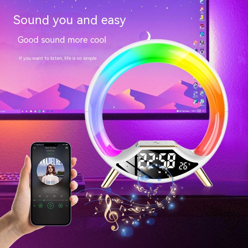 O Light Three In One Wireless Charging Multifunctional Bluetooth Speaker Night Light - Gadget Galaxy