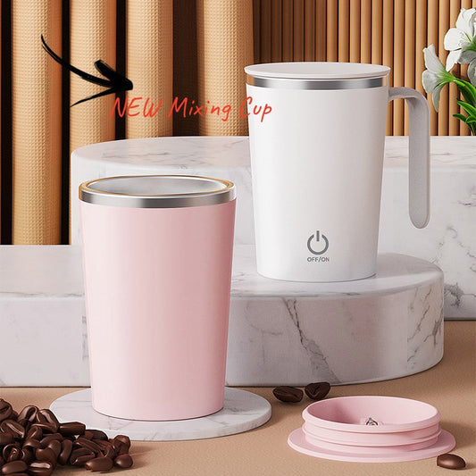 Kitchen Electric Mixing Cup Stirring Coffee Cup Automatic Mixing Mugs Cup Lazy Rotating Magnetic Water Cup - Gadget Galaxy